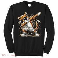 Dabbing Cheetah Wear Glasses Cute Funny Cheetah Animal Sweatshirt thumb 0