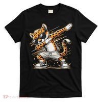 Dabbing Cheetah Wear Glasses Cute Funny Cheetah Animal T-Shirt thumb 0