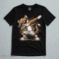 Dabbing Cheetah Wear Glasses Cute Funny Cheetah Animal T-Shirt thumb 5
