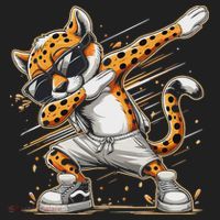 Dabbing Cheetah Wear Glasses Cute Funny Cheetah Animal Beanie thumb 2