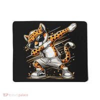 Dabbing Cheetah Wear Glasses Cute Funny Cheetah Animal Mousepad thumb 0