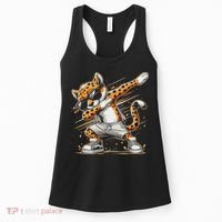 Dabbing Cheetah Wear Glasses Cute Funny Cheetah Animal Women's Tank Top thumb 0