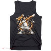 Dabbing Cheetah Wear Glasses Cute Funny Cheetah Animal Tank Top thumb 0