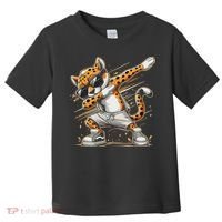 Dabbing Cheetah Wear Glasses Cute Funny Cheetah Animal Toddler T-Shirt thumb 0