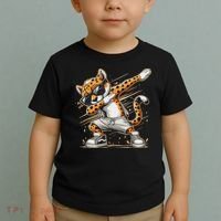 Dabbing Cheetah Wear Glasses Cute Funny Cheetah Animal Toddler T-Shirt thumb 2