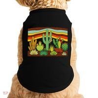 Desert Cactus Western Retro Doggie Tank thumb 0