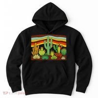 Desert Cactus Western Retro Hoodie thumb 0