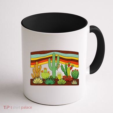 Desert Cactus Western Retro Coffee Mug back