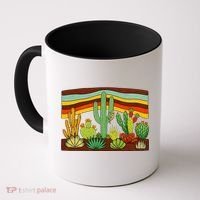 Desert Cactus Western Retro Coffee Mug thumb 0