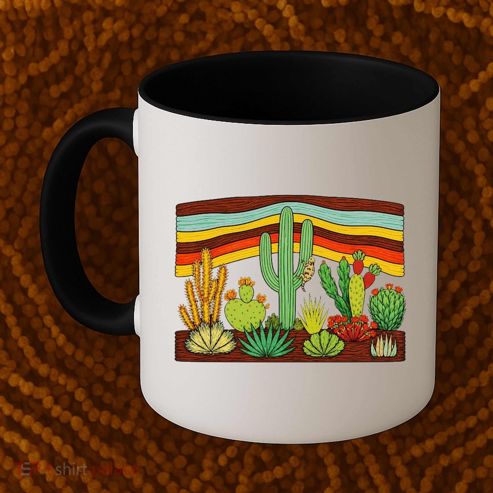 Desert Cactus Western Retro Coffee Mug