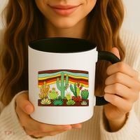 Desert Cactus Western Retro Coffee Mug thumb 3