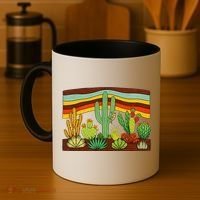Desert Cactus Western Retro Coffee Mug thumb 4