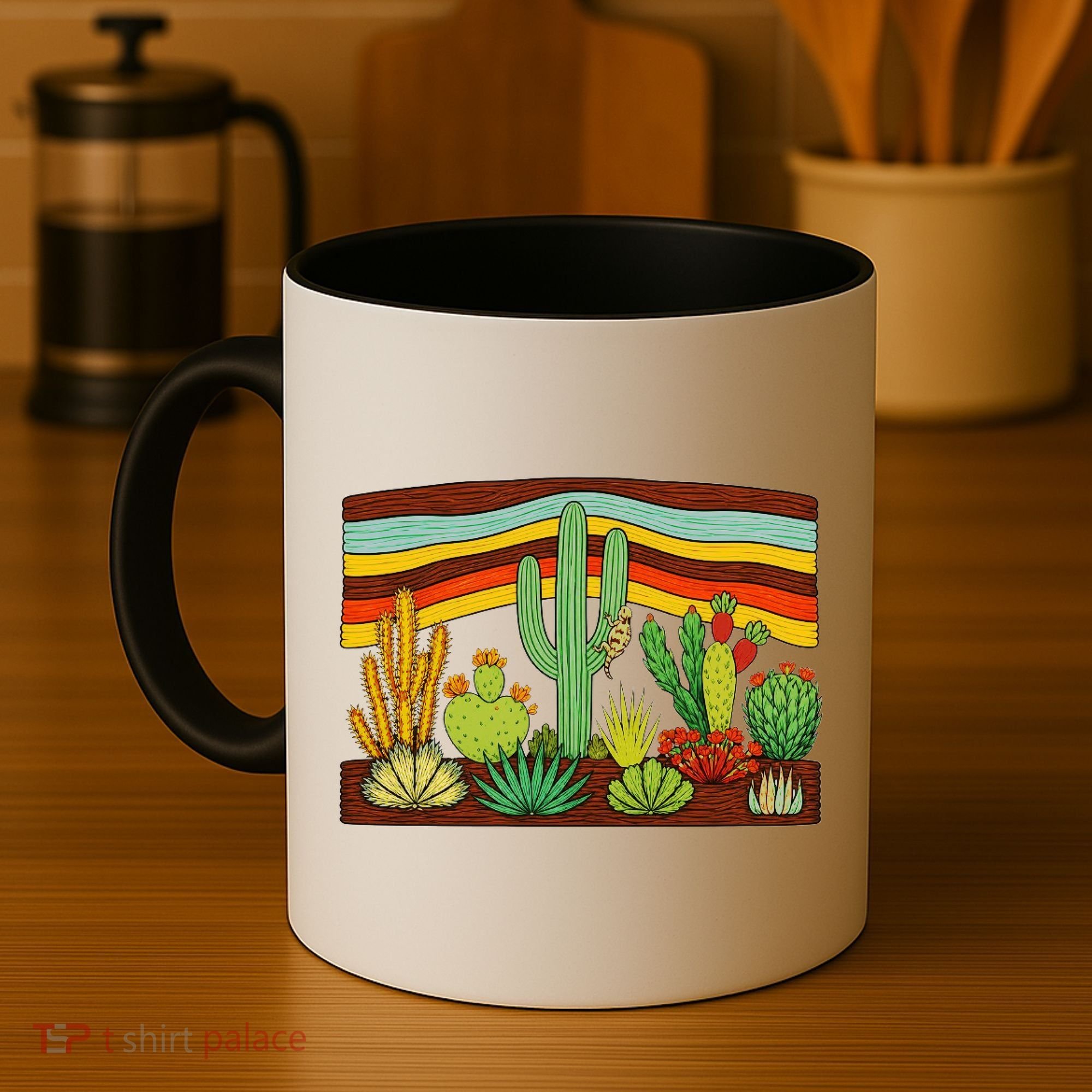 Desert Cactus Western Retro Coffee Mug