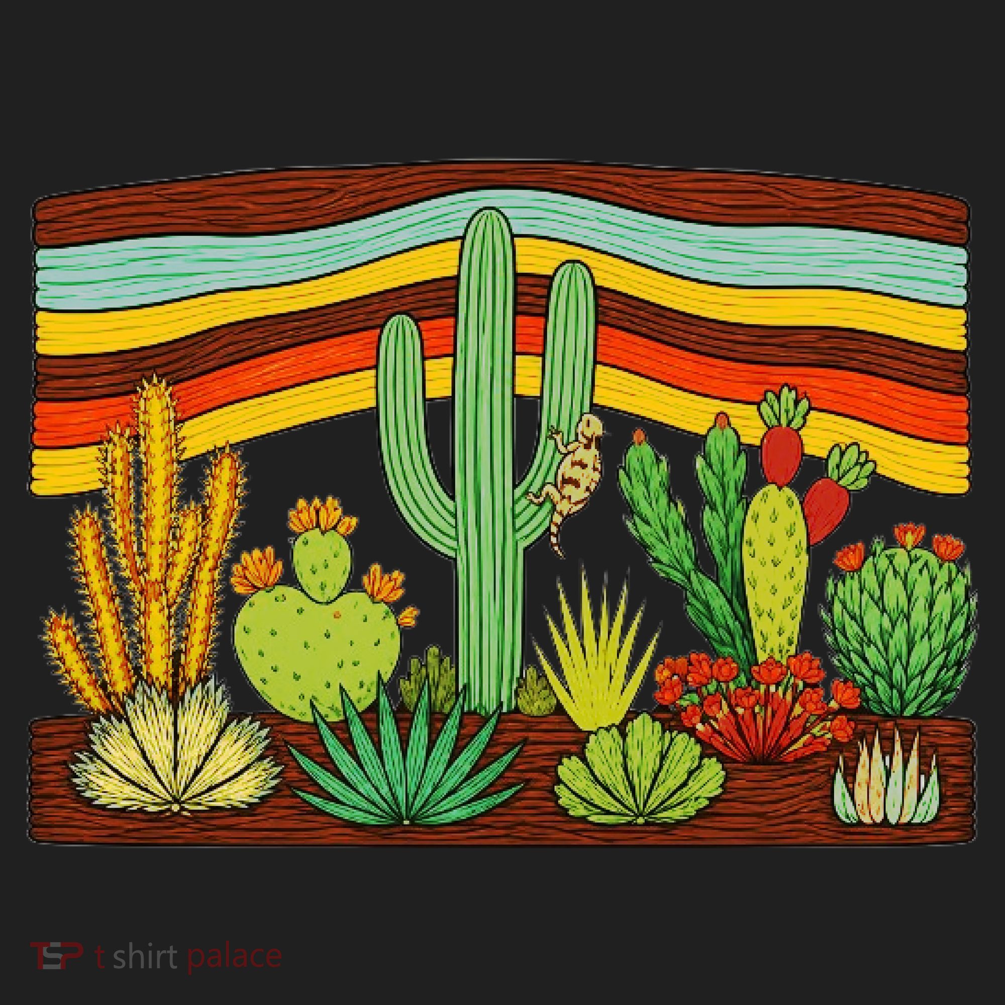 Desert Cactus Western Retro Tumbler