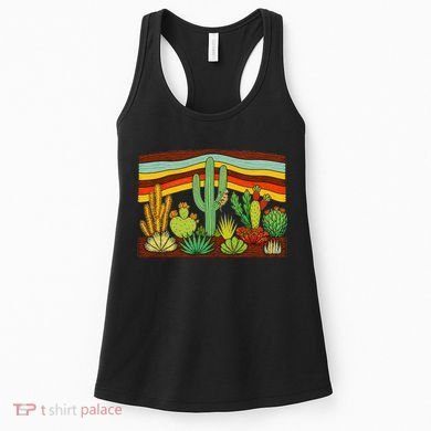 Desert Cactus Western Retro Women's Tank Top