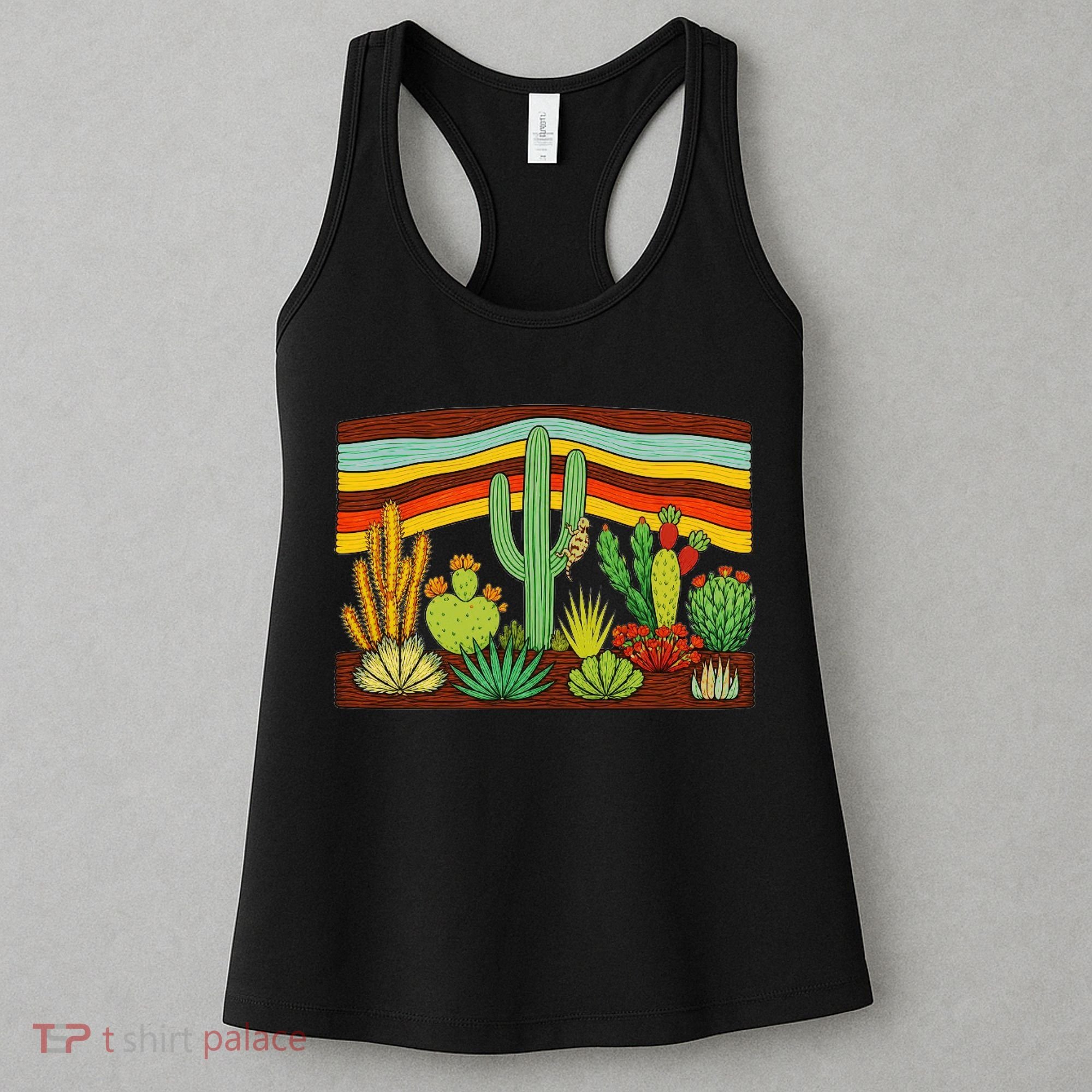 Desert Cactus Western Retro Women's Tank Top