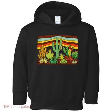 Desert Cactus Western Retro Toddler Hoodie
