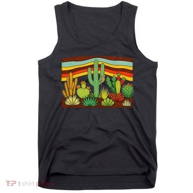 Desert Cactus Western Retro Tank Top