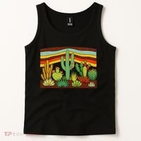 Desert Cactus Western Retro Tank Top thumb 2