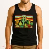 Desert Cactus Western Retro Tank Top thumb 3