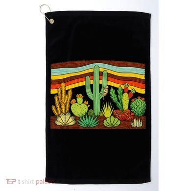 Desert Cactus Western Retro Golf Towel