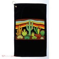 Desert Cactus Western Retro Golf Towel thumb 0