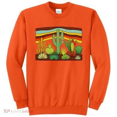 Desert Cactus Western Retro Sweatshirt
