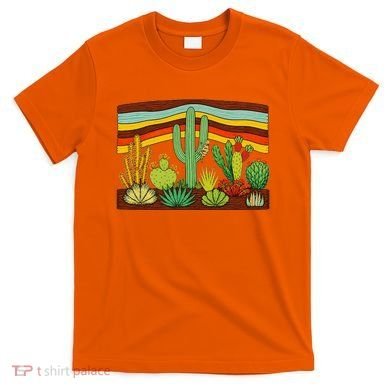 Desert Cactus Western Retro T-Shirt