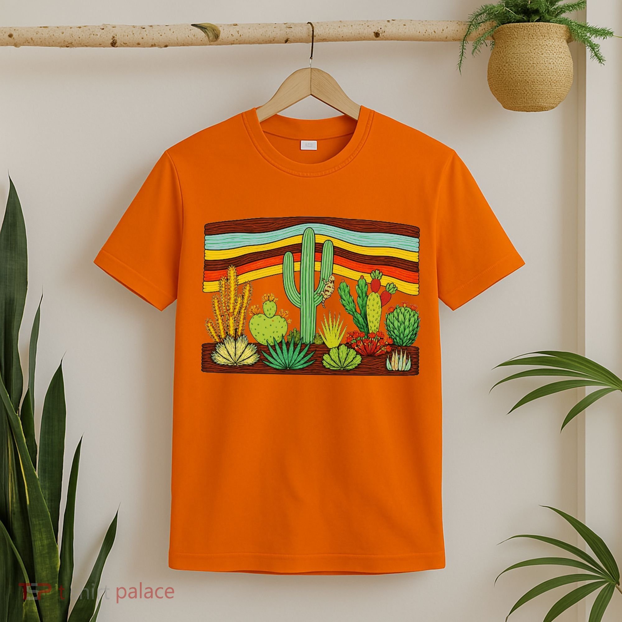 Desert Cactus Western Retro T-Shirt