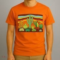 Desert Cactus Western Retro T-Shirt thumb 3