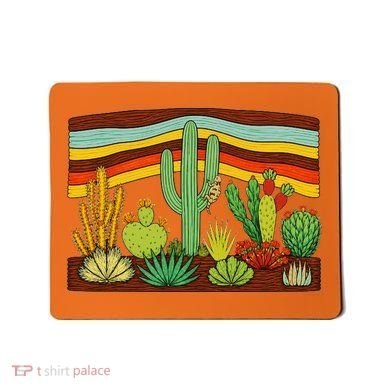 Desert Cactus Western Retro Mousepad