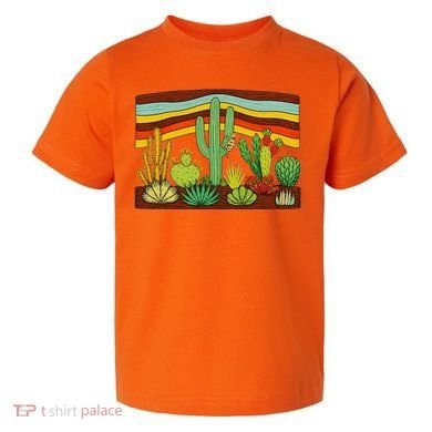Desert Cactus Western Retro Toddler T-Shirt