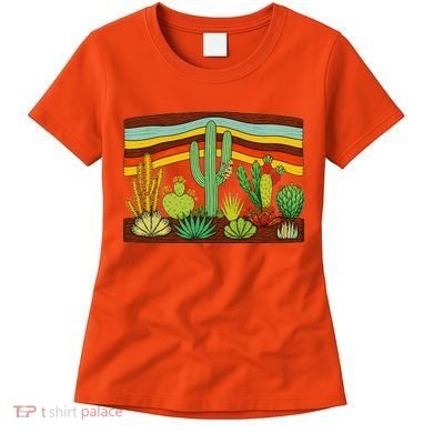 Desert Cactus Western Retro Women's T-Shirt