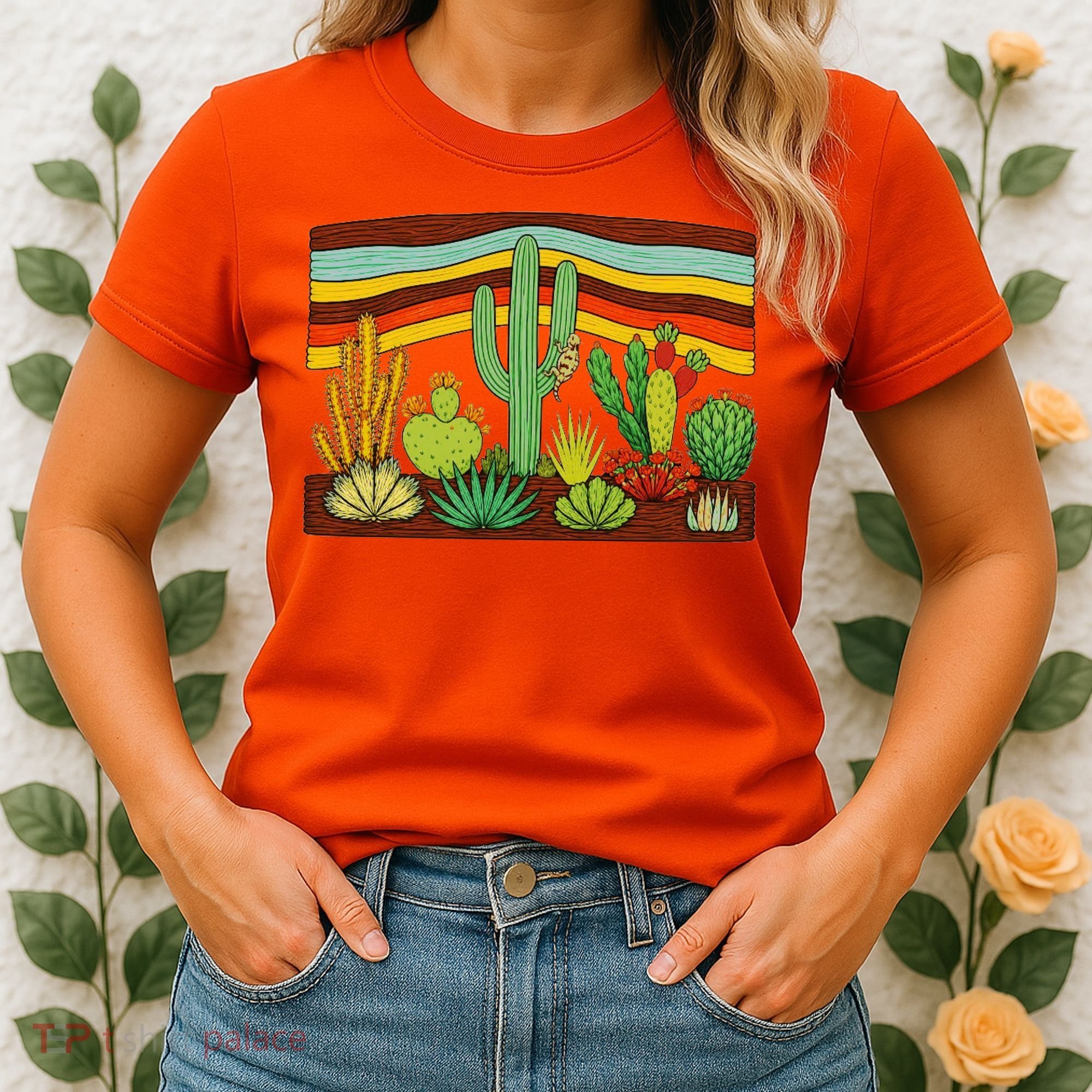 Desert Cactus Western Retro Women's T-Shirt