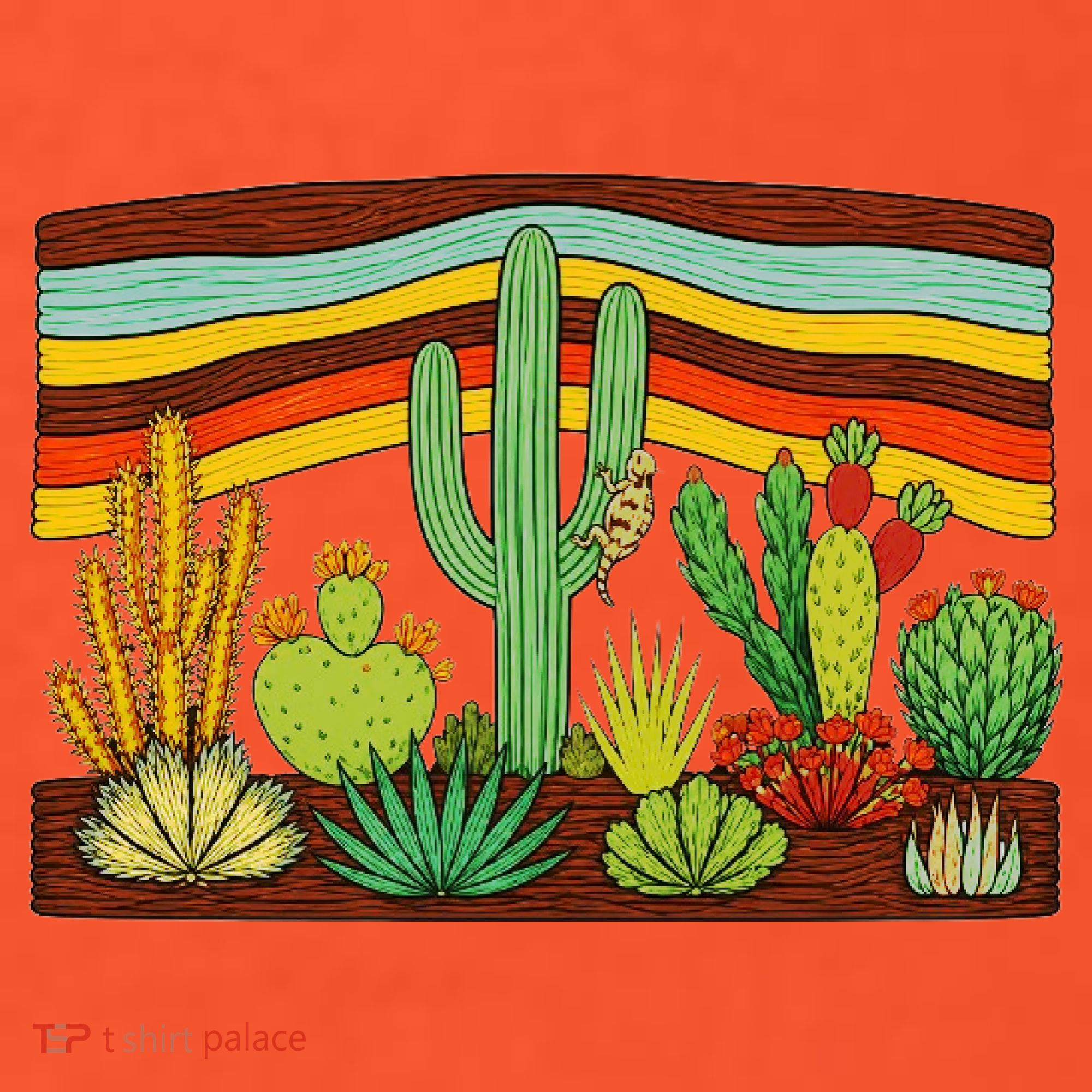 Desert Cactus Western Retro Women's T-Shirt