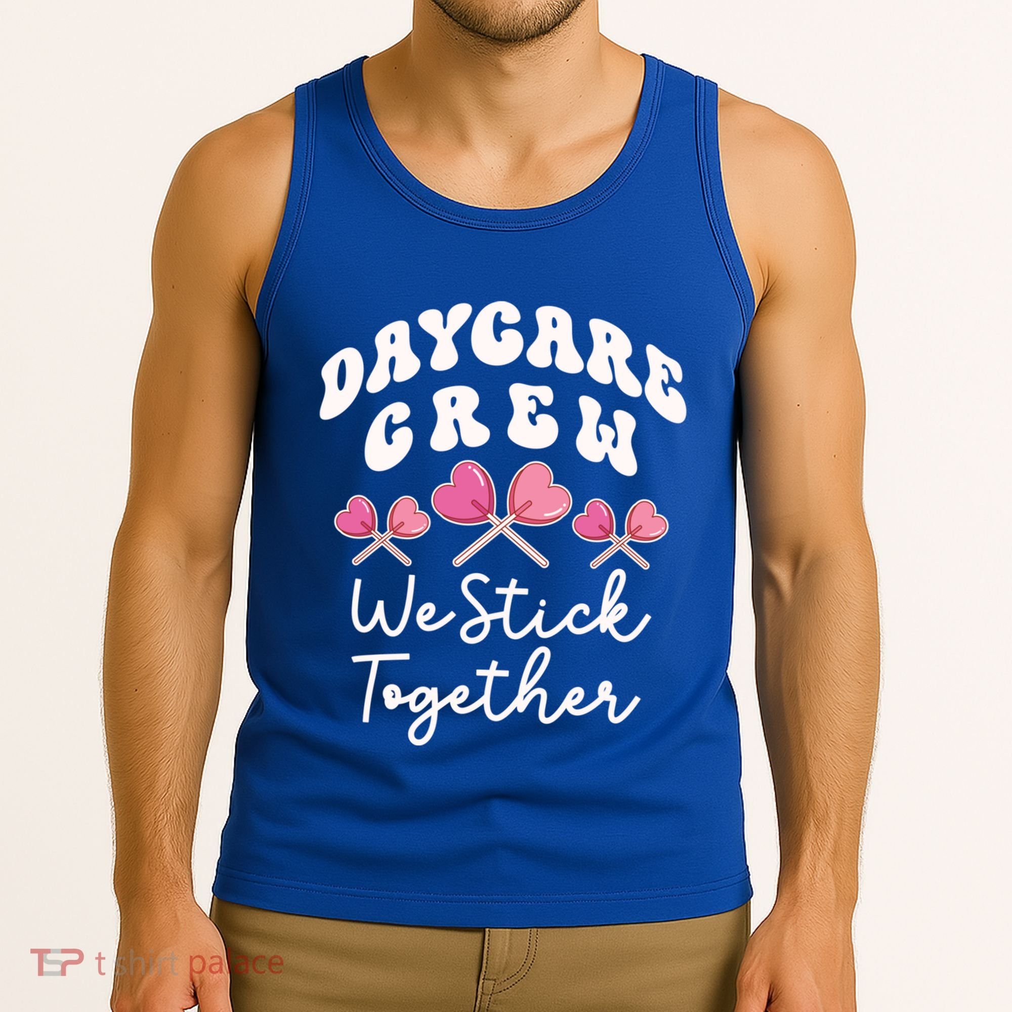 Daycare Crew We Stick Together Daycare Teacher Heart Sucker Cool Gift Tank Top