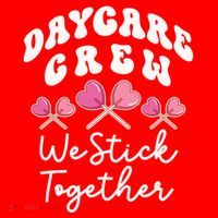 Daycare Crew We Stick Together Daycare Teacher Heart Sucker Cool Gift Santa Hat thumb 1