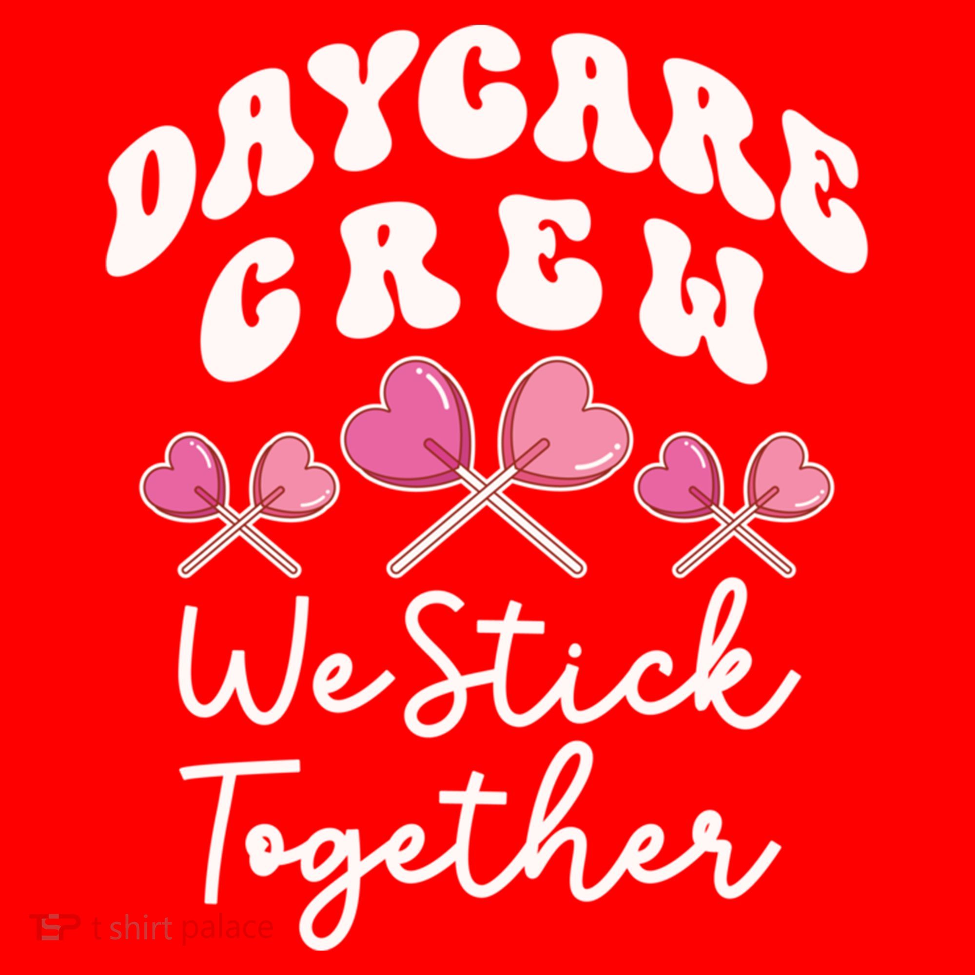 Daycare Crew We Stick Together Daycare Teacher Heart Sucker Cool Gift Santa Hat