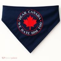 Dear Canada We Hate Him Too USA-Made Doggie Bandana thumb 0