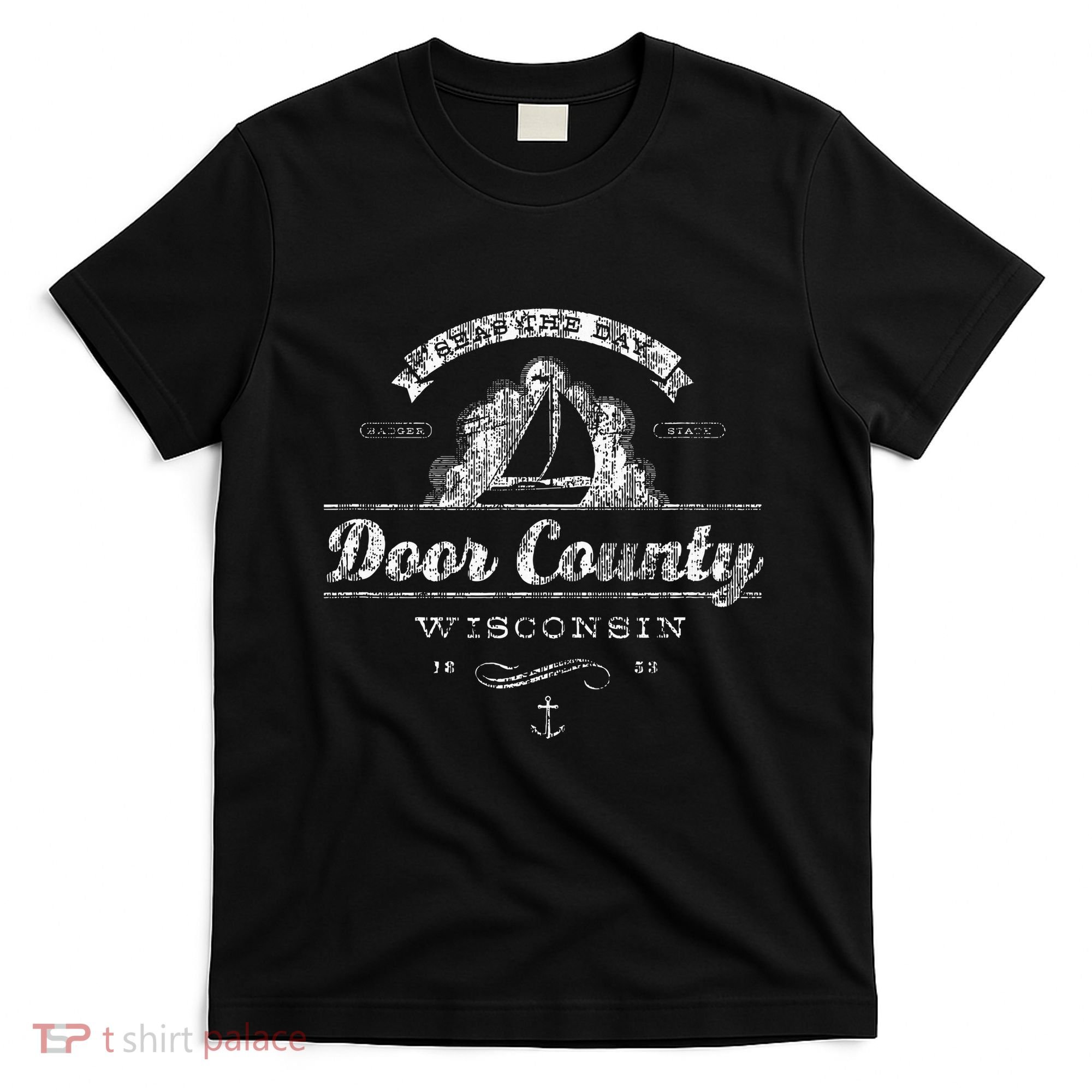 Door County Wi Sailboat Vintage Nautical T-Shirt