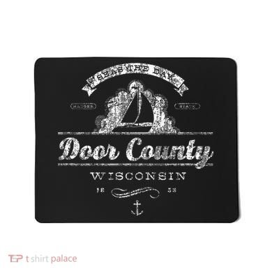 Door County Wi Sailboat Vintage Nautical Mousepad