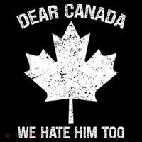 Dear Canada We Hate Him Too Political Protest - Red Coaster thumb 2