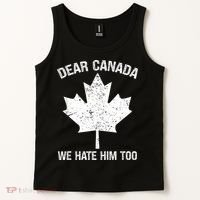Dear Canada We Hate Him Too Political Protest - Red Tank Top thumb 2