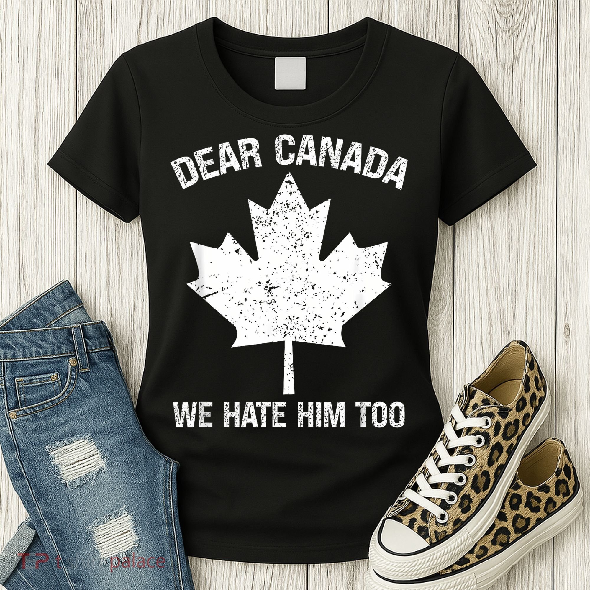 Dear Canada We Hate Him Too Political Protest - Red Women's T-Shirt