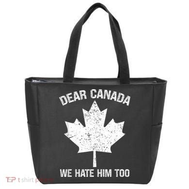 Dear Canada We Hate Him Too Political Protest - Red Tote Bag