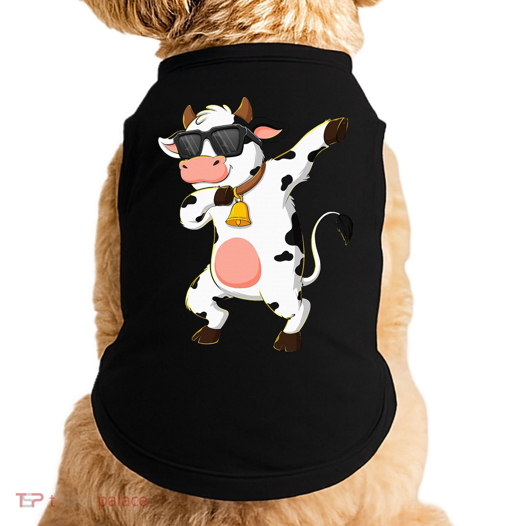 Dabbing Cow Wearing Sunglasses Dab Dance Doggie Tank