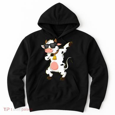 Dabbing Cow Wearing Sunglasses Dab Dance Hoodie