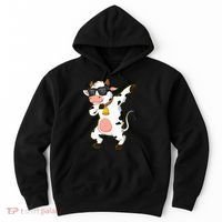 Dabbing Cow Wearing Sunglasses Dab Dance Hoodie thumb 0