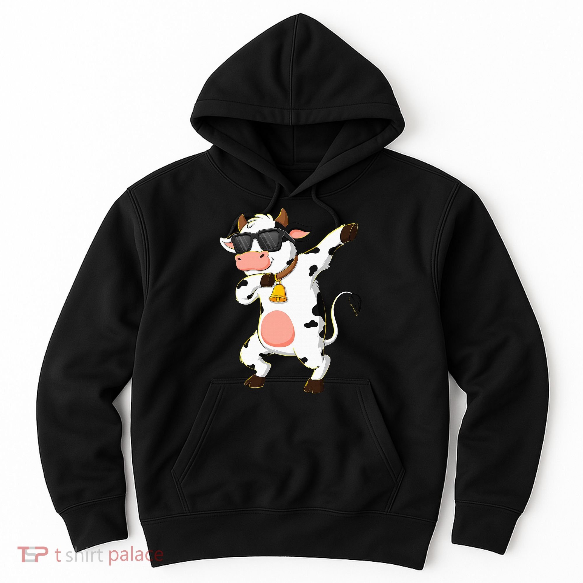 Dabbing Cow Wearing Sunglasses Dab Dance Hoodie