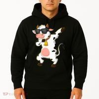 Dabbing Cow Wearing Sunglasses Dab Dance Hoodie thumb 2